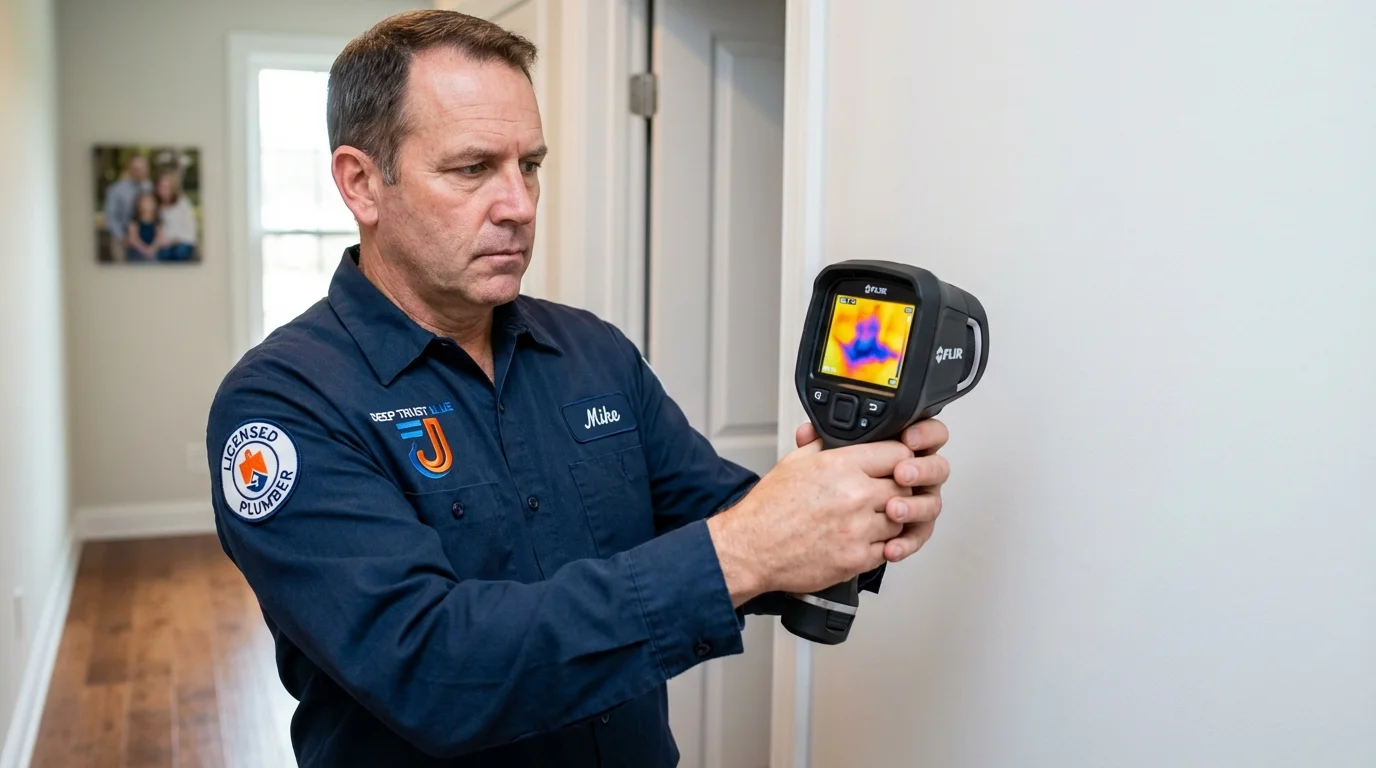 Thermal imaging leak detection by Johns Plumbing LLC in New Holstein